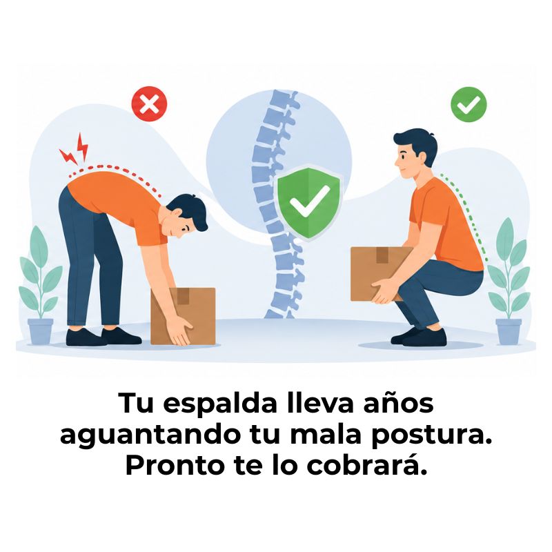cómo evitar lesiones de espalda por mala postura