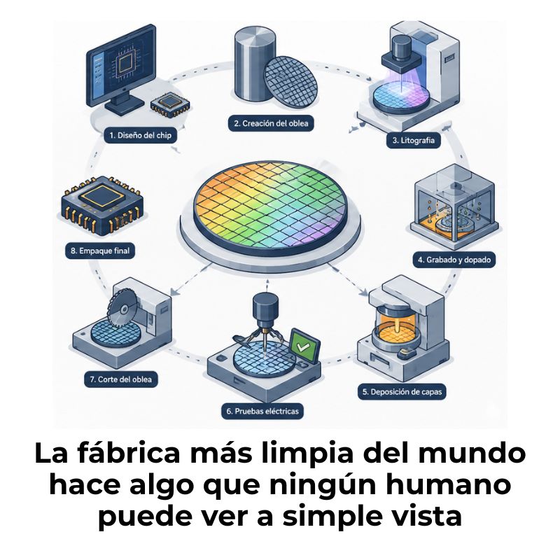 cómo se fabrica un chip semiconductor