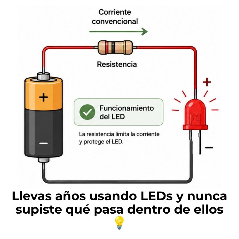 cómo funciona un diodo led