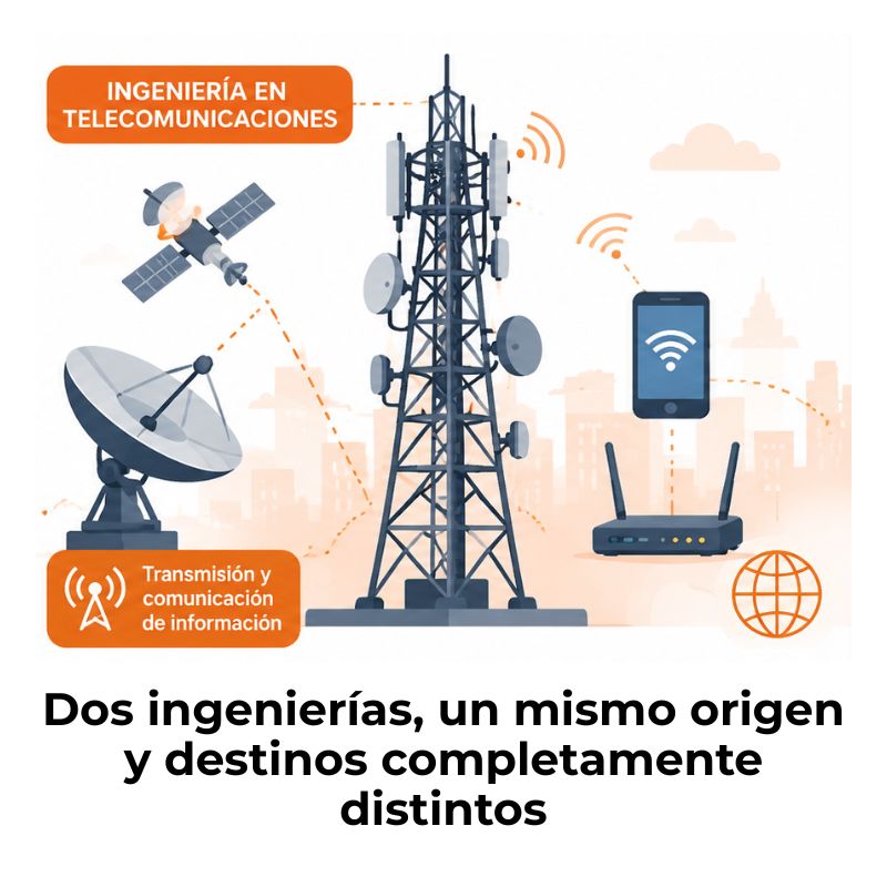 diferencia entre ingeniería electrónica y telecomunicaciones