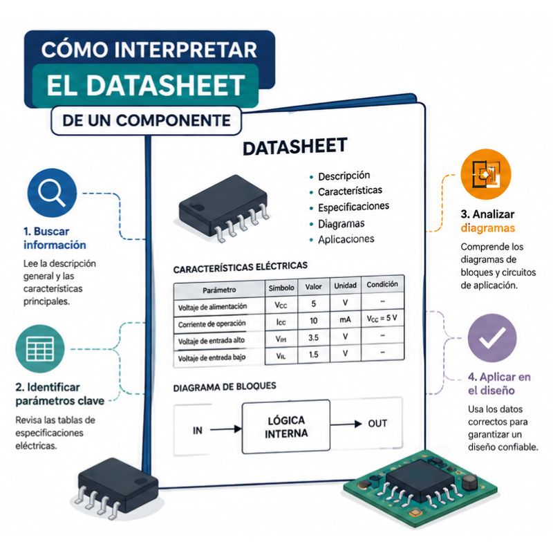 cómo interpretar el datasheet de un componente