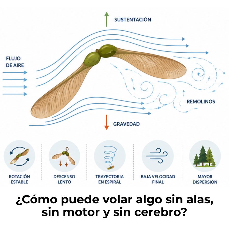 aerodinámica de las semillas voladoras