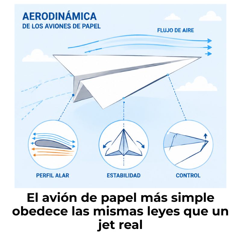 aerodinámica de los aviones de papel