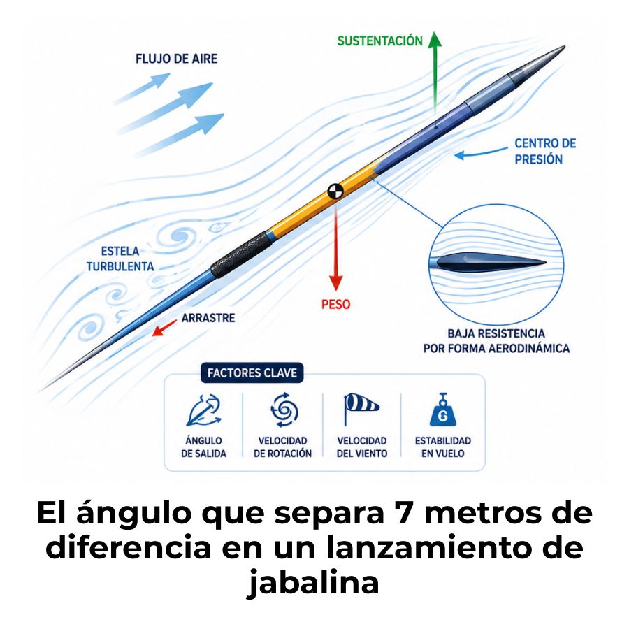 aerodinámica del lanzamiento de jabalina