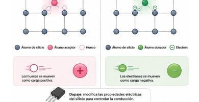 diferencia entre semiconductor tipo p y tipo n