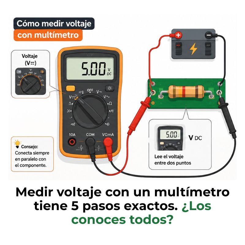 cómo usar un multímetro para medir voltaje