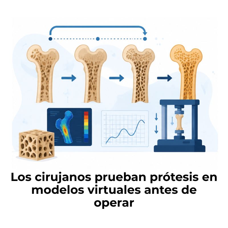 simulación digital del comportamiento del hueso