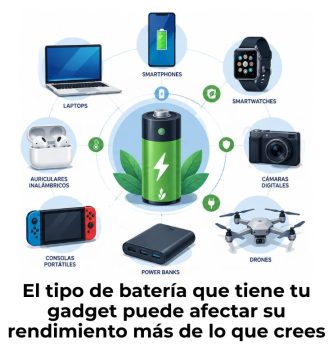 tipos de baterías para dispositivos electrónicos