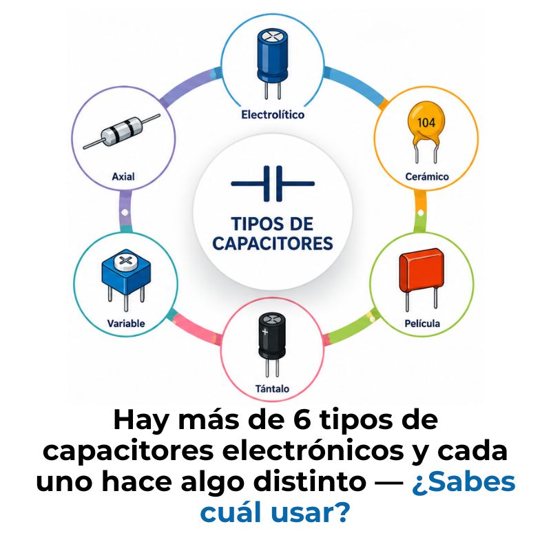 tipos de capacitores electrónicos