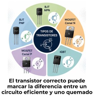 tipos de transistores electrónicos