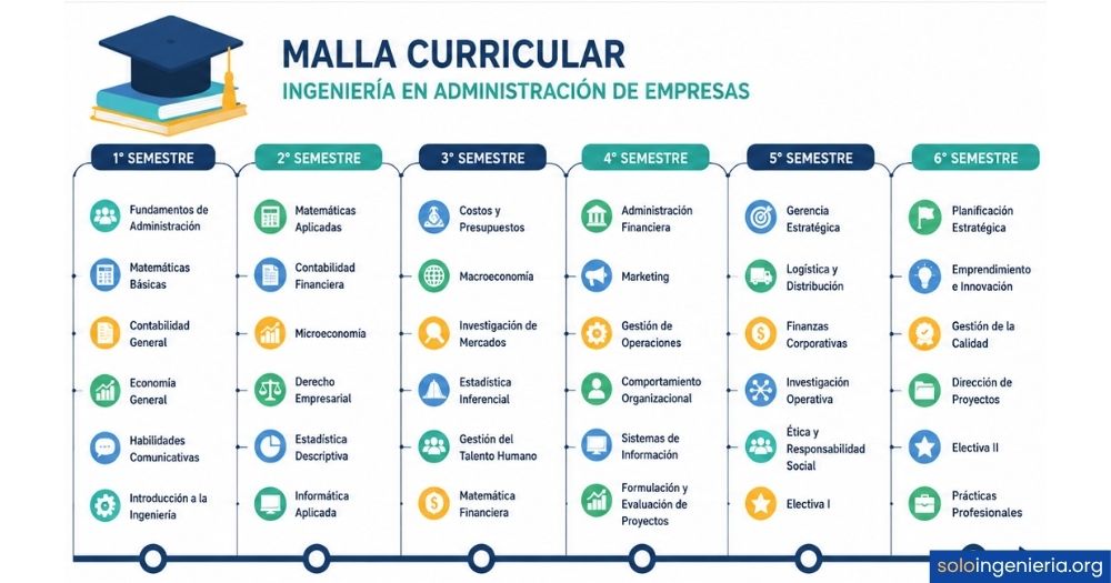 malla curricular de ingeniería en administración de empresas