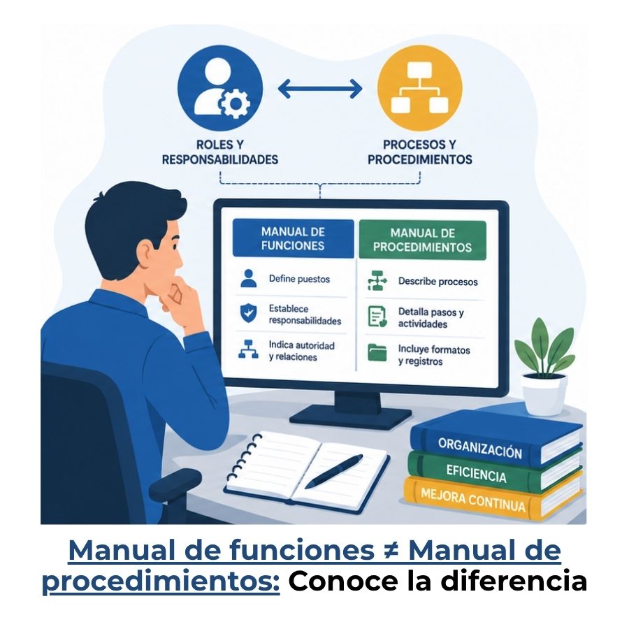diferencia entre manual de funciones y de procedimientos