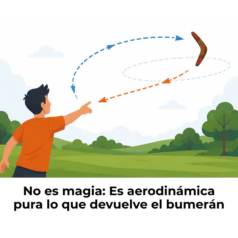 por qué el bumerán vuelve siempre al lanzador