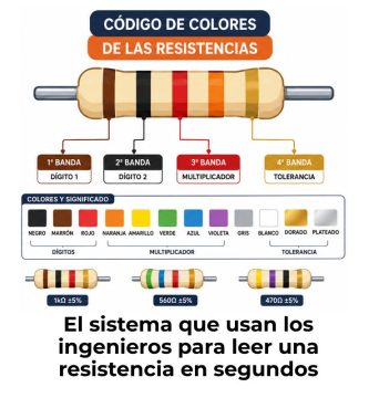 código de colores de las resistencias