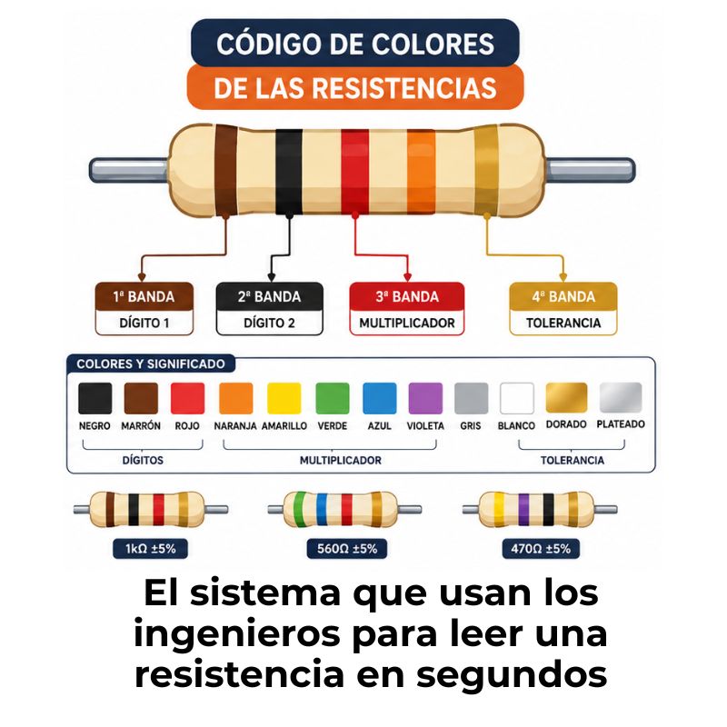 código de colores de las resistencias