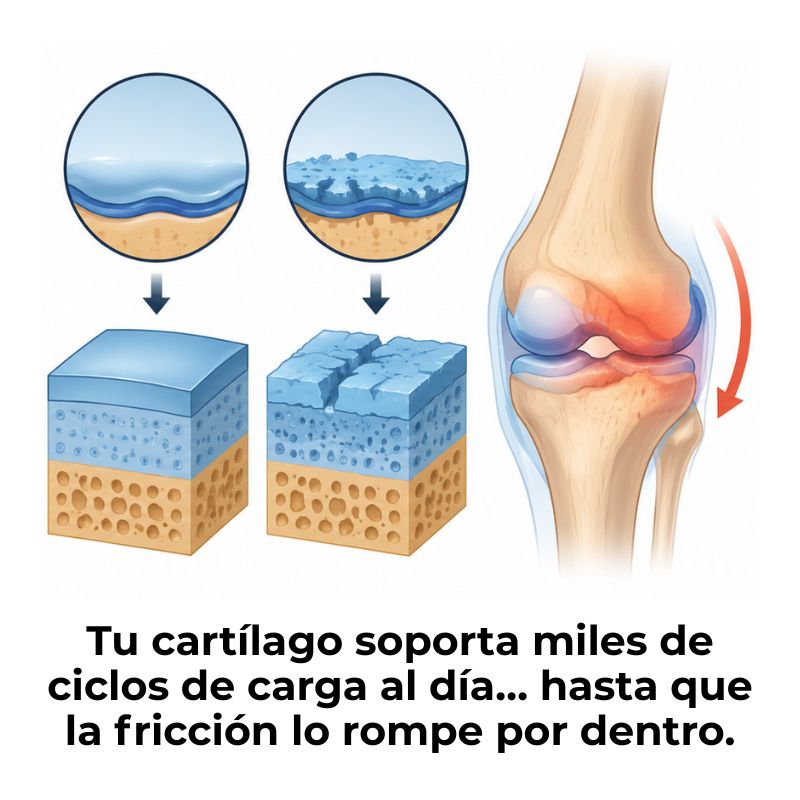 desgaste del cartílago por fricción articular