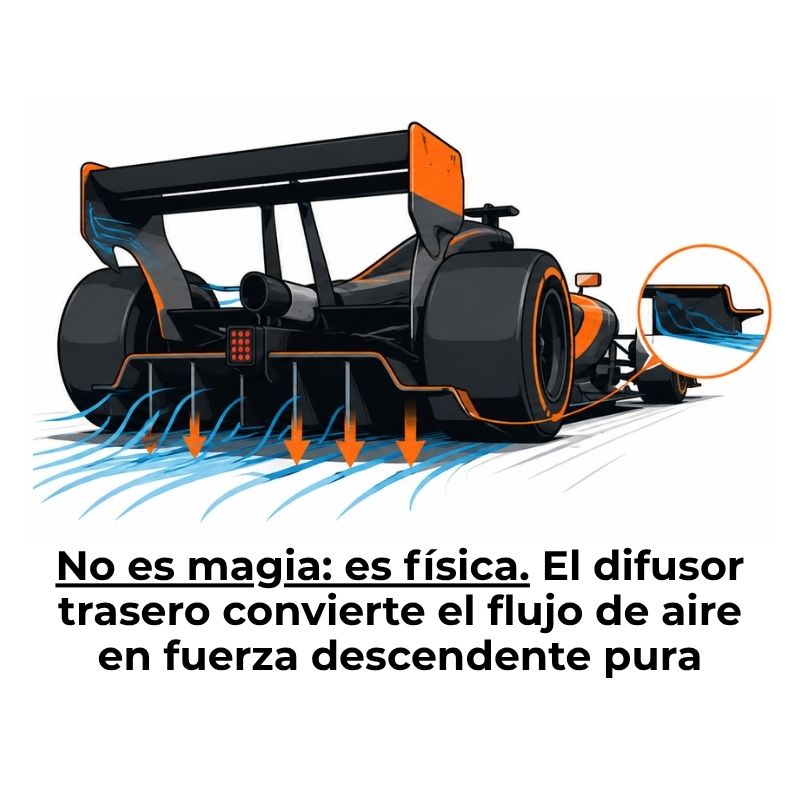 qué es el difusor aerodinámico trasero