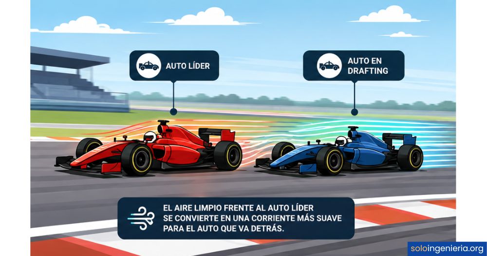 qué es el drafting aerodinámico en carreras