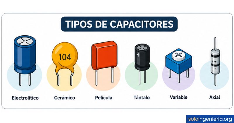 tipos de capacitores electrónicos