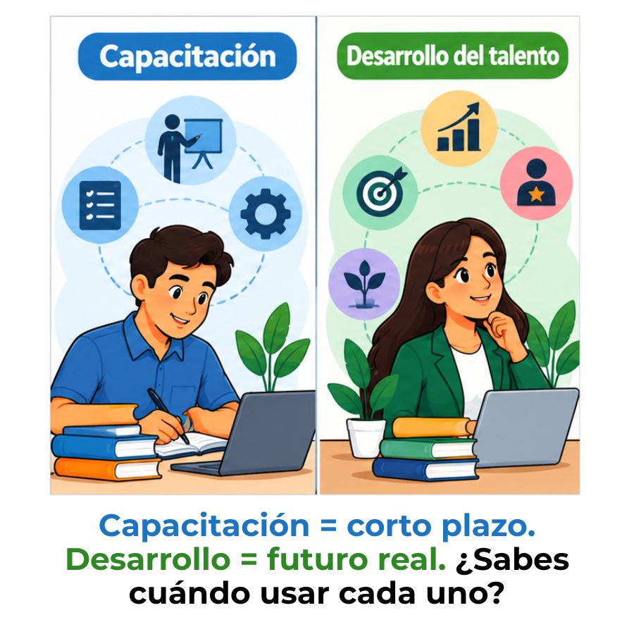 capacitación vs desarrollo del talento