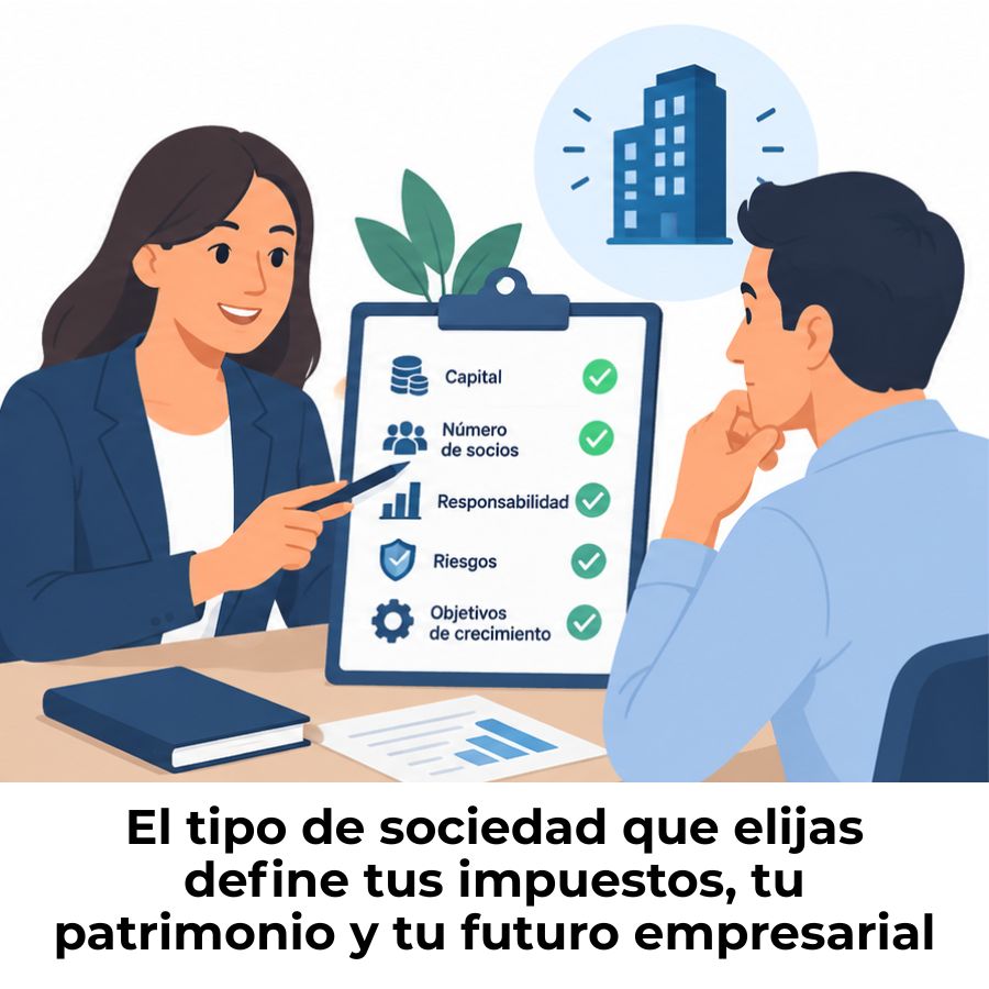cómo elegir el tipo de sociedad para una empresa