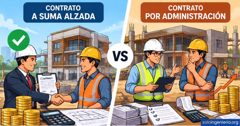 contrato a suma alzada vs. por administración