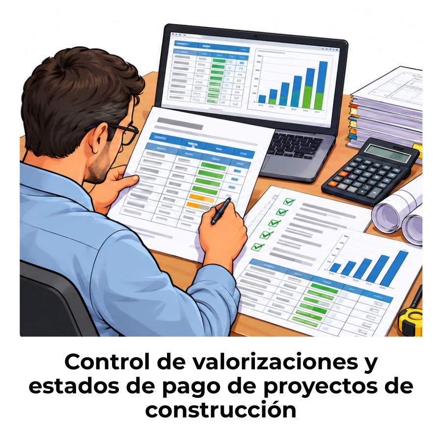 control de valorizaciones y estados de pago de proyectos de construcción