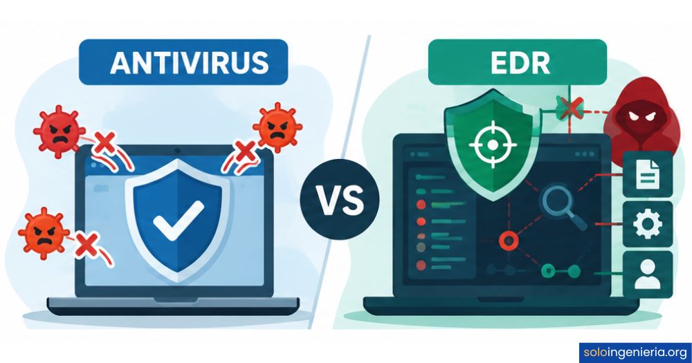 diferencia entre antivirus y EDR