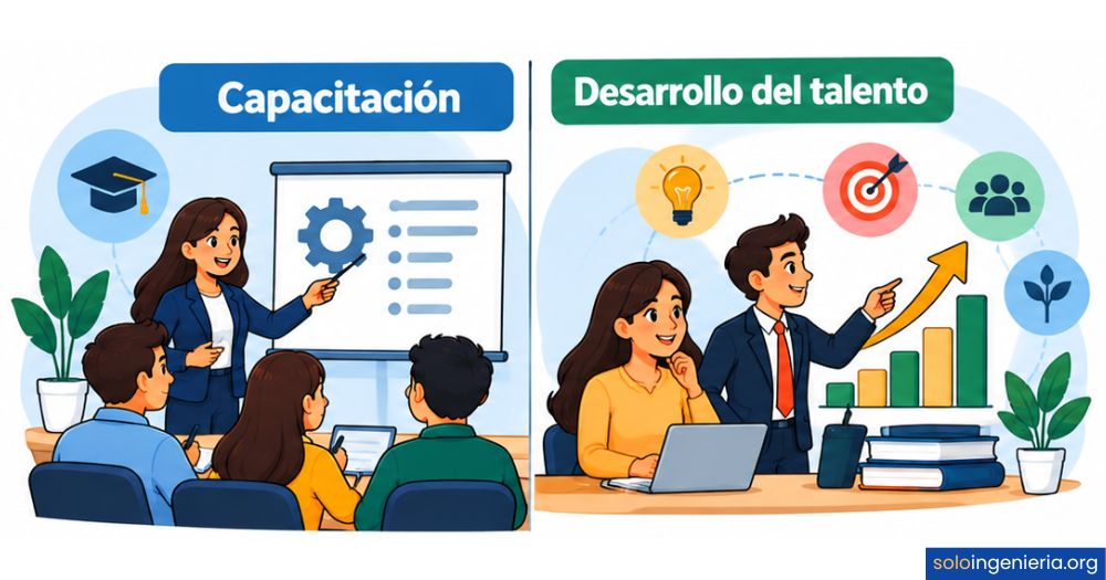 diferencia entre capacitación y desarrollo del talento