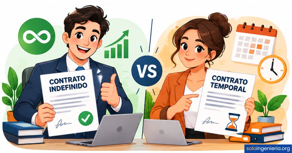 diferencia entre un contrato indefinido y uno temporal