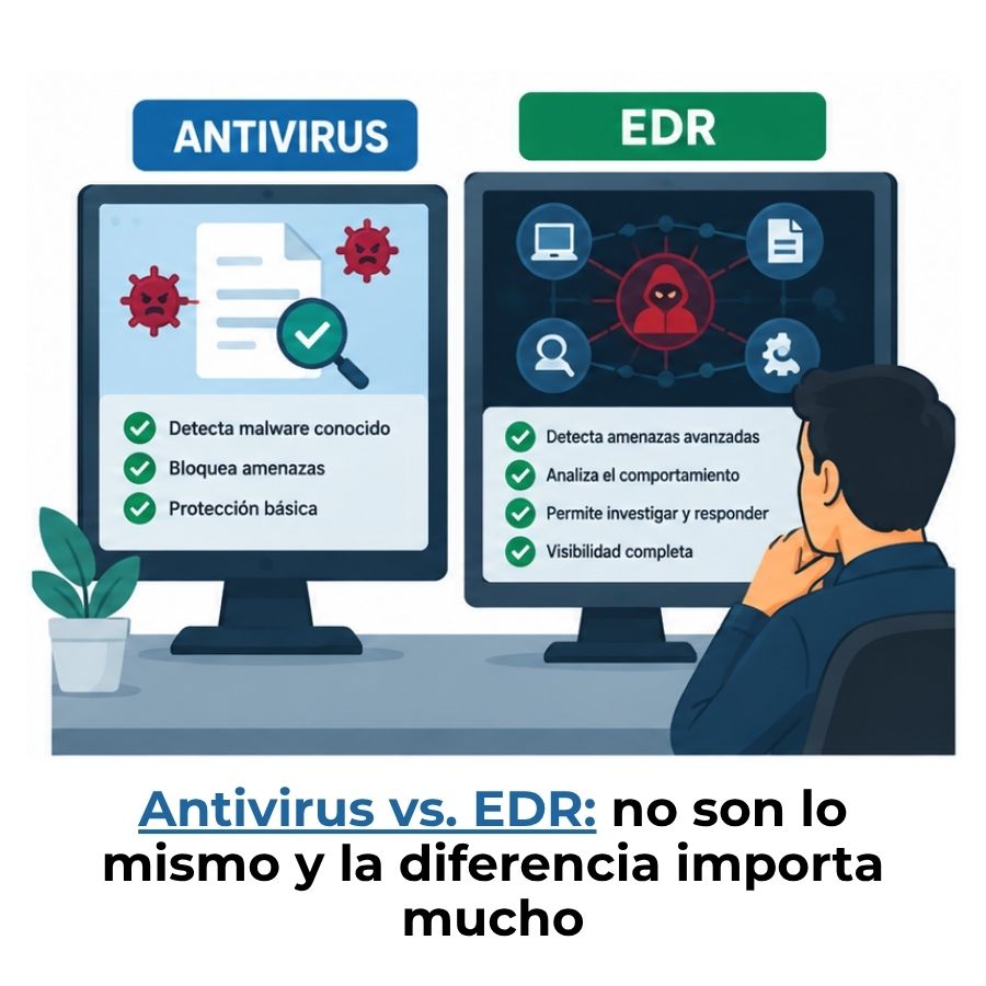 diferencia entre antivirus y EDR