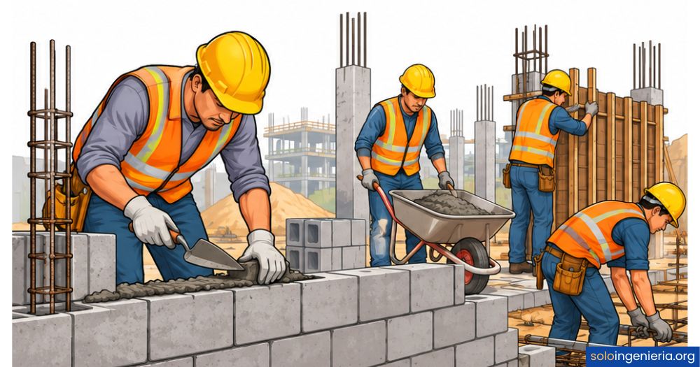 rendimiento de mano de obra en construcción