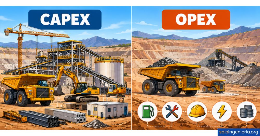 CAPEX y OPEX en proyectos mineros