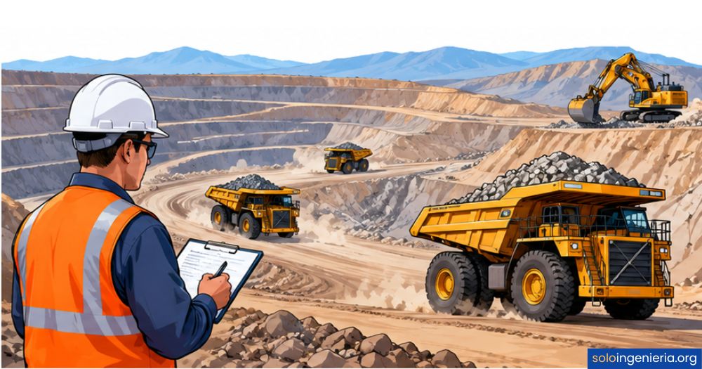cálculo de flota de camiones en minería