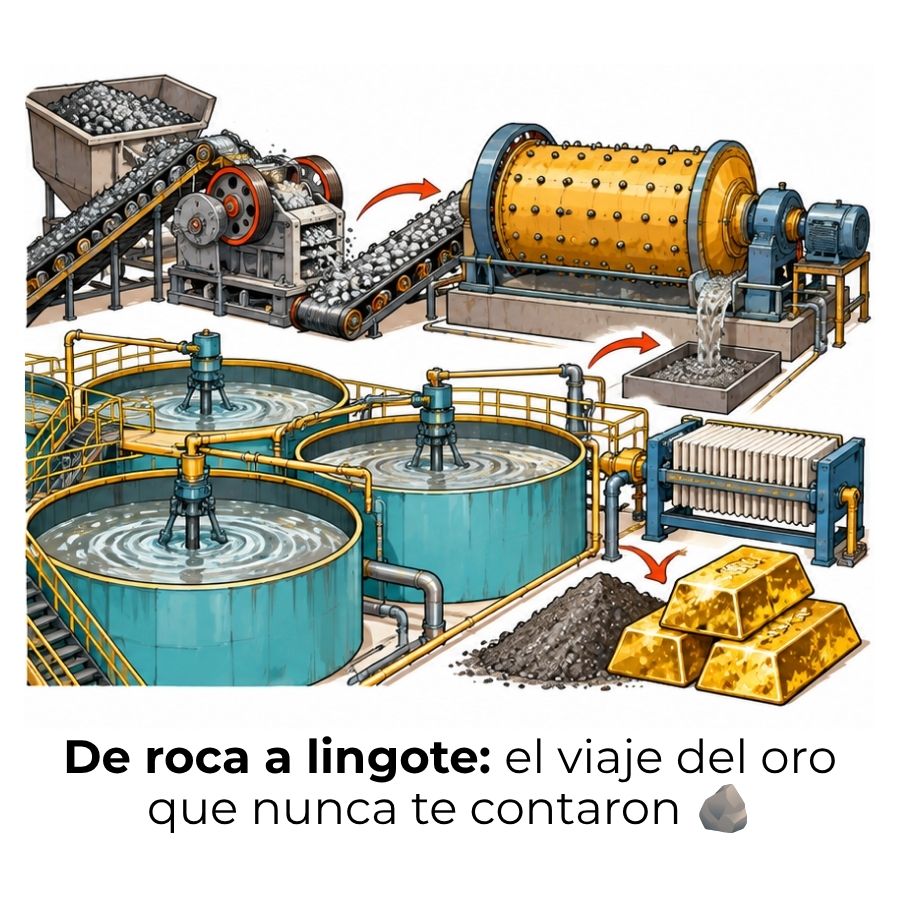cómo se extrae el oro de una mina