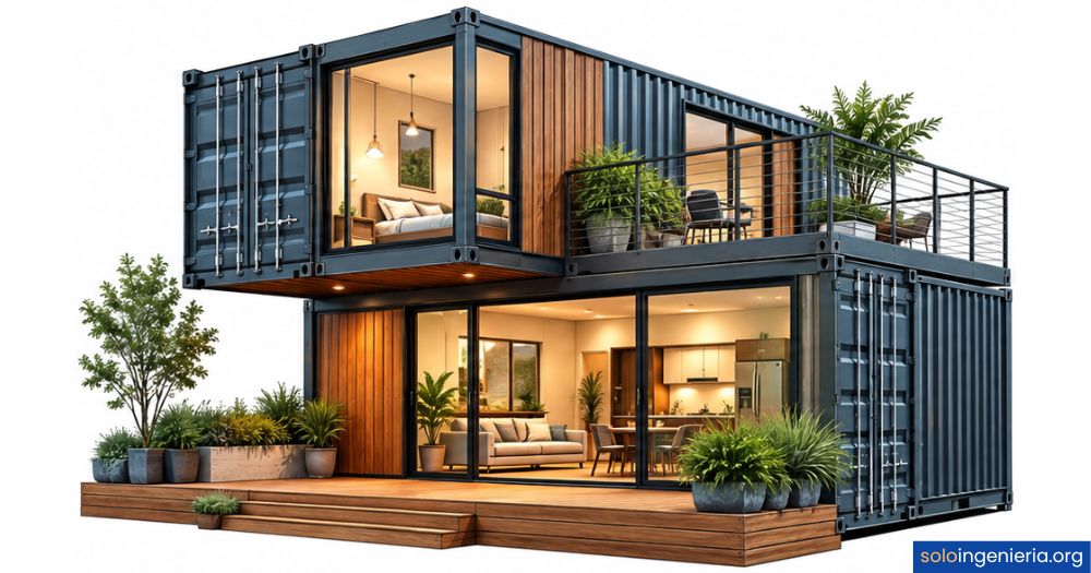 construcción con contenedores marítimos
