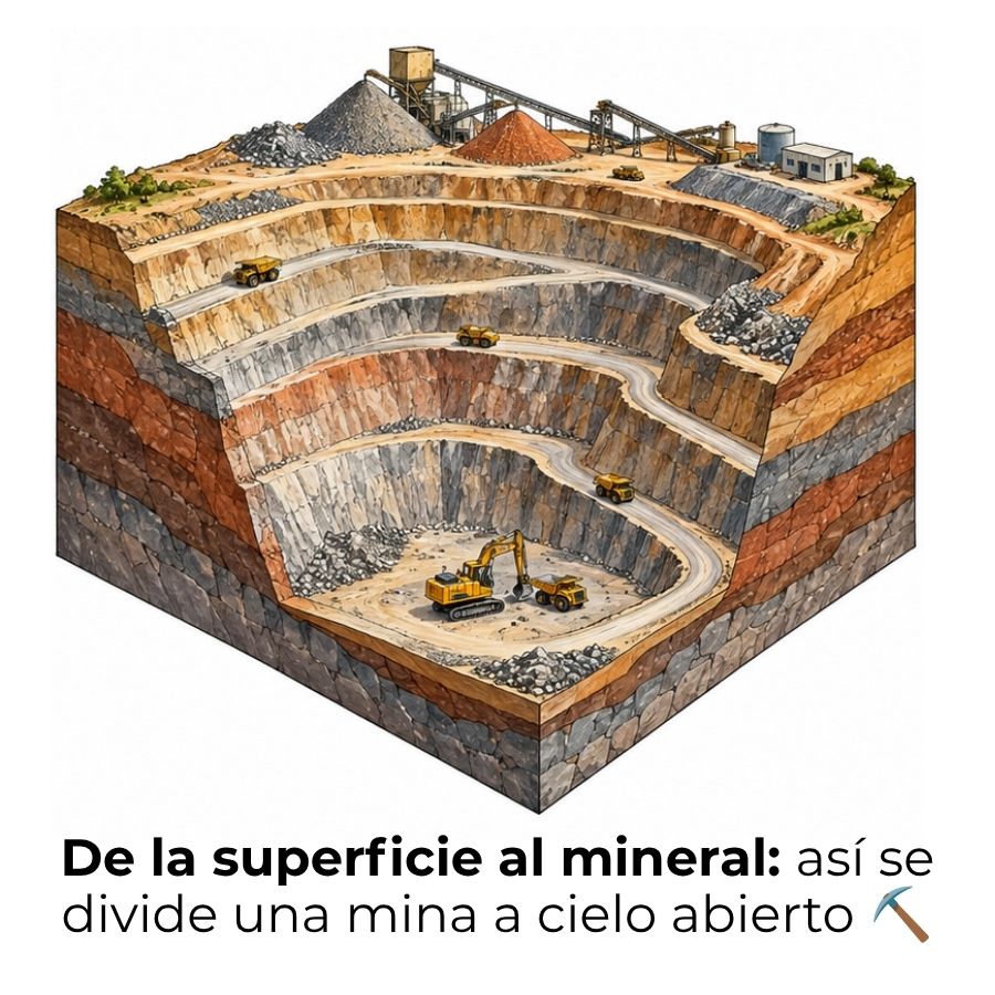 partes de una mina a cielo abierto