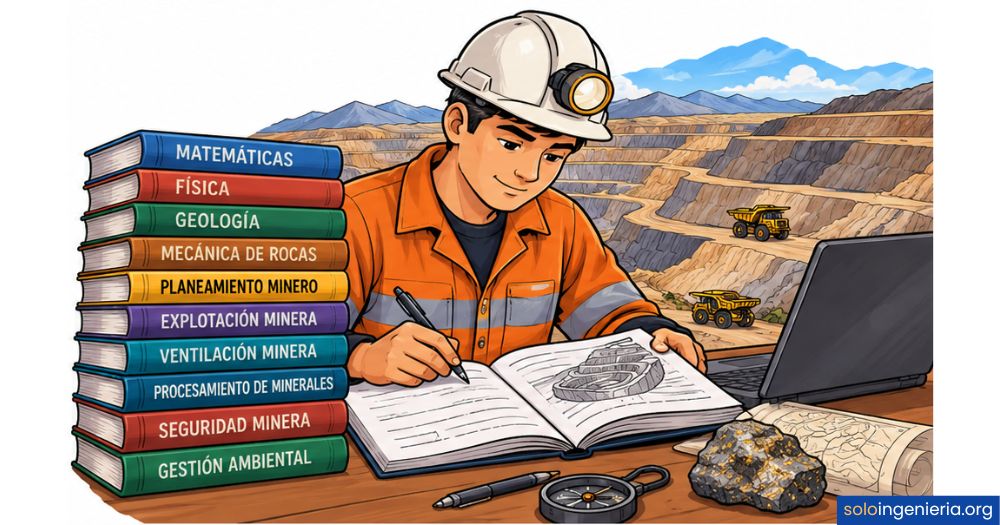 malla curricular de la Ingeniería de Minas