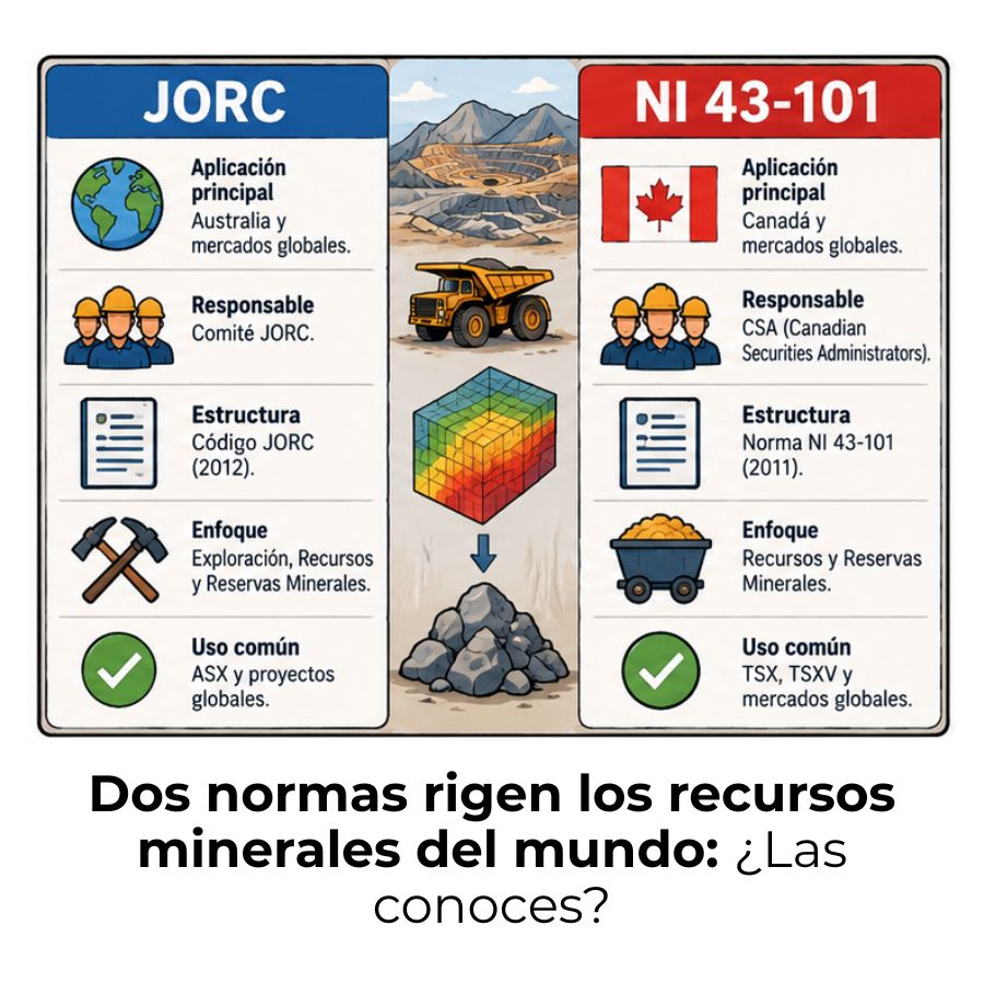 qué son el código JORC y la norma NI 43-101