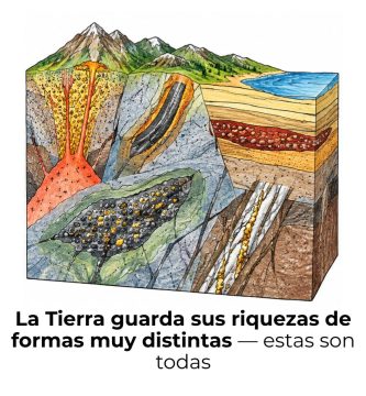 tipos de depósitos minerales y cómo se clasifican