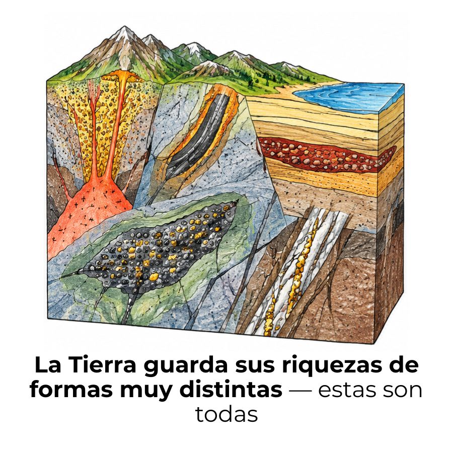 tipos de depósitos minerales y cómo se clasifican